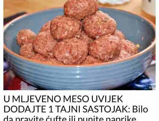 U MLJEVENO MESO UVIJEK DODAJTE 1 TAJNI SASTOJAK:Bilo da pravite ćufte ili punite paprike, napraviće čudo