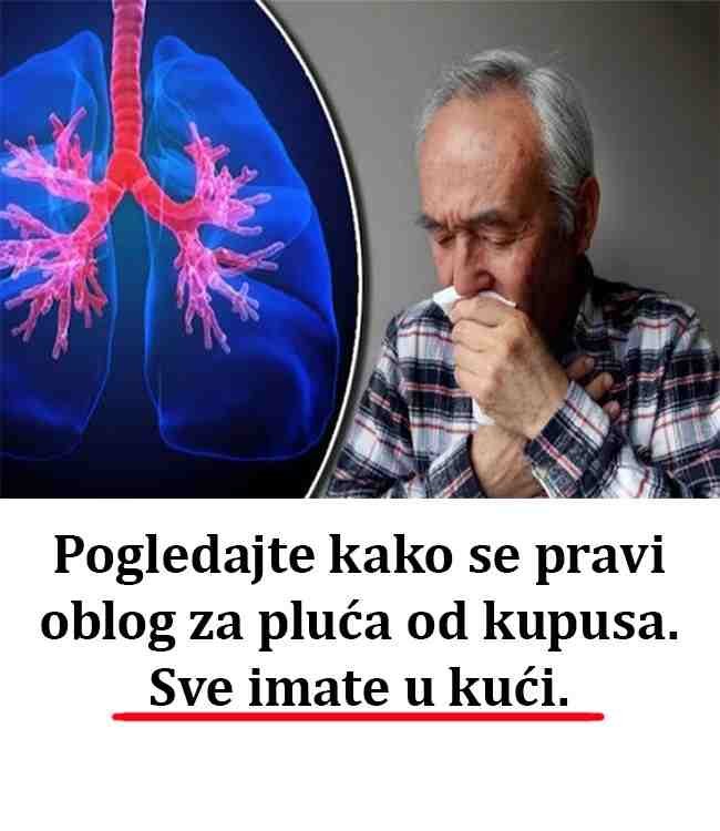Pogledajte kako se pravi oblog za pluća od kupusa. Sve imate u kući