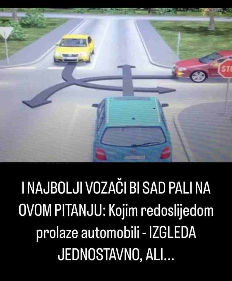 I NAJBOLJI VOZAČI BI SAD PALI NA OVOM PITANJU: Kojim redoslijedom prolaze automobili – IZGLEDA JEDNOSTAVNO, ALI…