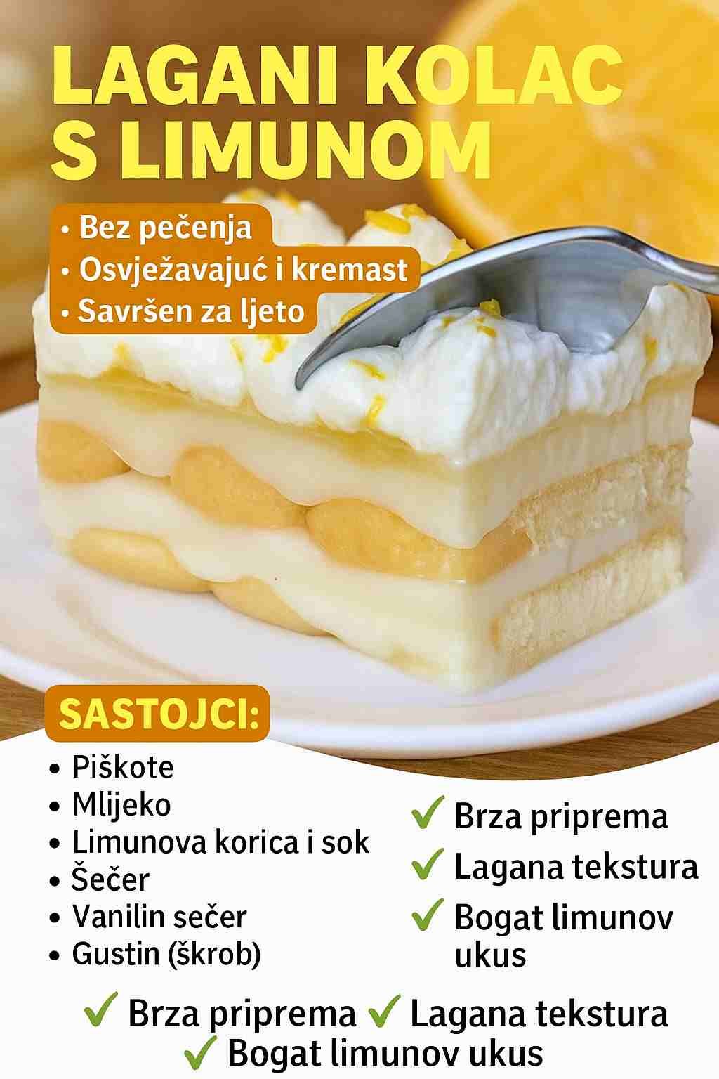 OVAJ LIMUN TIRAMISU JE BOŽANSTVEN ❤🍋Tako kremasto, mirisno i jednostavno za napraviti!