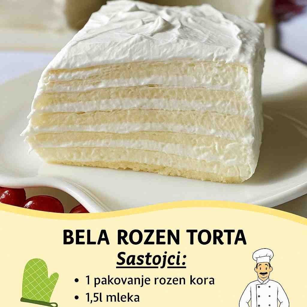 NEODOLJIVA BELA ROZEN TORTA: Beli anđeo koji će vas osvojiti!