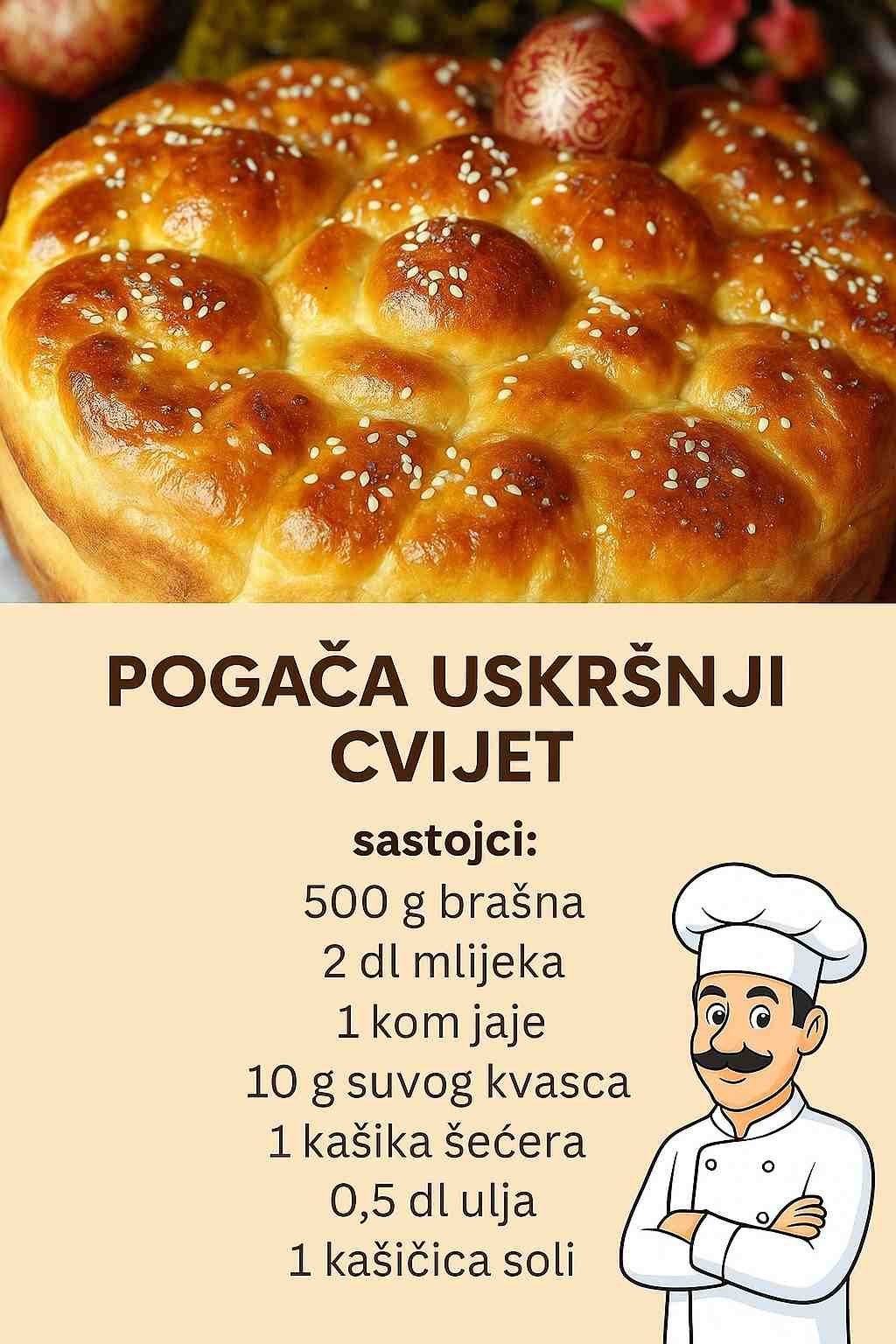 Pogača koju sigurno pravim za Uskrs – Prekrasnog izgleda a još jednostavnija za napraviti!