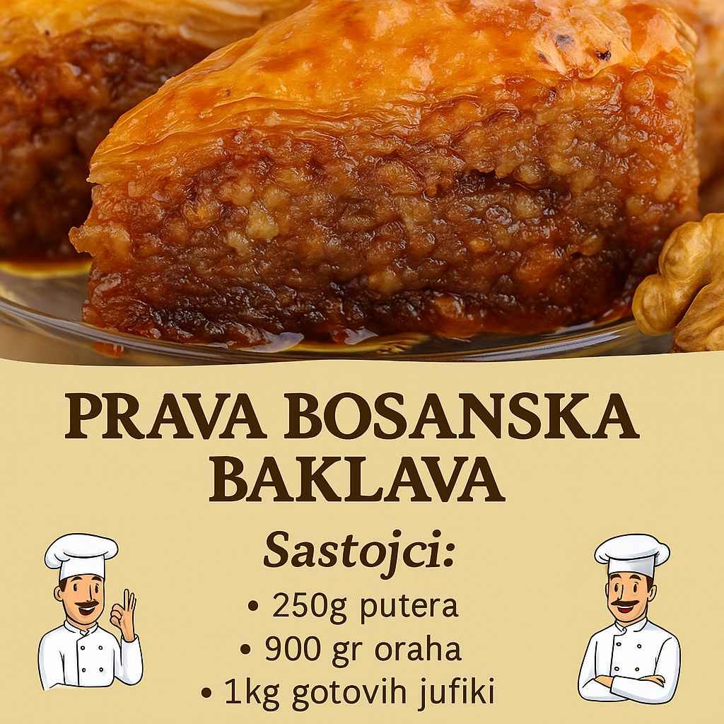 OVO JE ORIGINALNI BOSANSKI RECEPT: Baklava koja se topi u ustima, BOLJU NIKAD NISTE PROBALI!