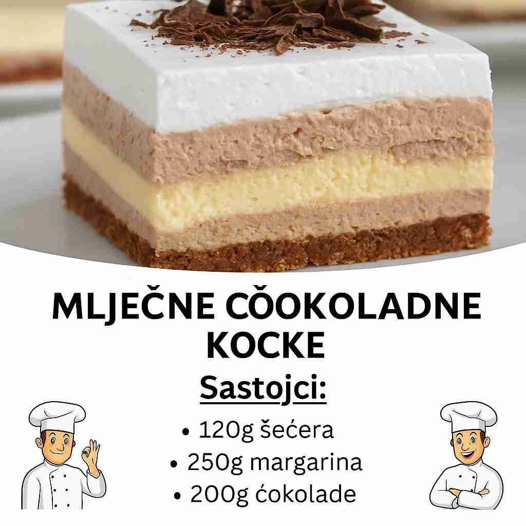 Mliječne čokoladne kocke: Neopisivo su ukusne, nećete ih moći prestati jesti!