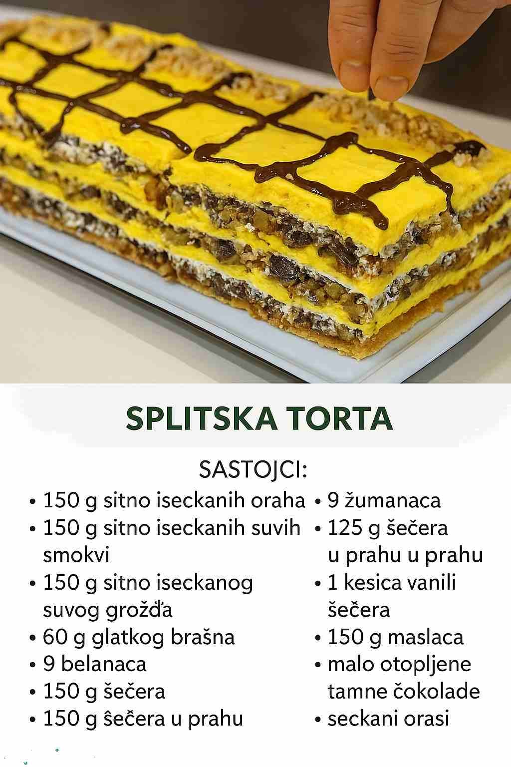Splitska torta, tradicionalni dalmatinski recept: Pravi dragulj na svečanoj trpezi, poslastica kakvoj nema ravne