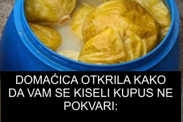 DOMAĆICA OTKRILA KAKO DA VAM SE KISELI KUPUS NE POKVARI: Caka nije RASO, nego ova TEHNIKA u BURETU