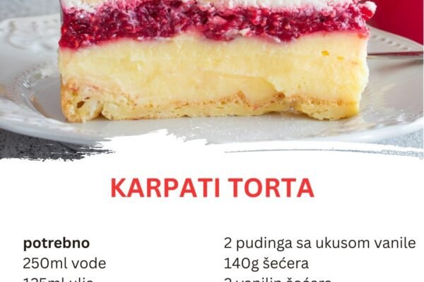 Zaboravite cheesecake – Karpati torta je novi favorit za svaki vikend!