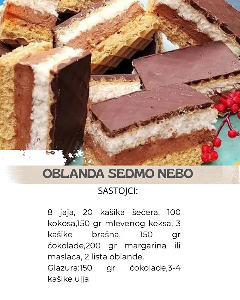 Oblande sedmo nebo: Kremasto savršenstvo, pravi raj za nepca