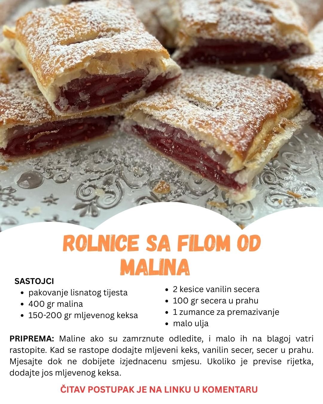 Domaće rolnice sa malinama – Prepunite kuću mirisom svežih kolača!