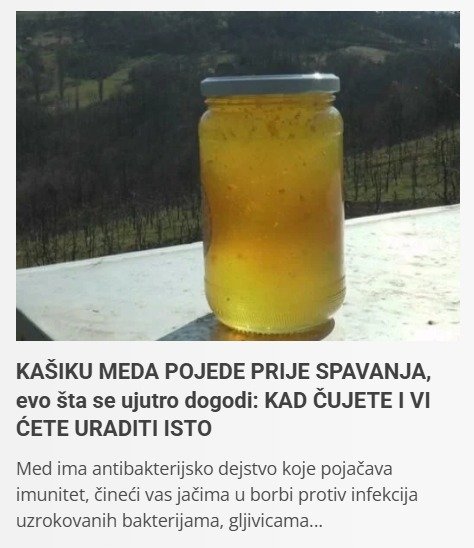 KAŠIKU MEDA POJEDE PRIJE SPAVANJA, evo šta se ujutro dogodi: KAD ČUJETE I VI ĆETE URADITI ISTO