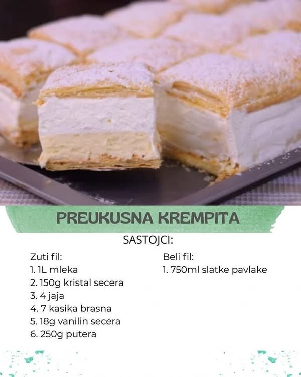 OVAKVU KREMPITU JOŠ NISTE PROBALI: Poslastica koja će odmah nestati sa tanjira