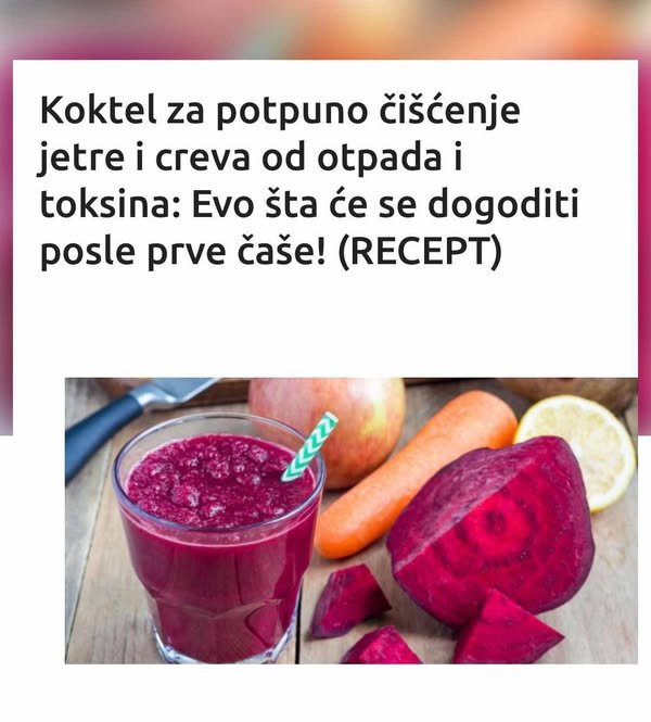 Koktel za potpuno čišćenje jetre i creva od otpada i toksina: Evo šta će se dogoditi posle prve čaše! (RECEPT)