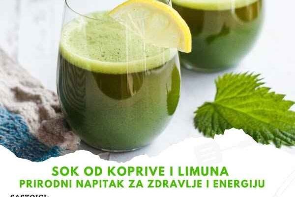 Zdravlje u čaši: Sok od koprive i limuna za bolji imunitet i više energije