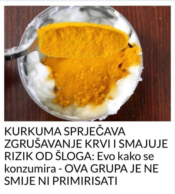 KURKUMA SPRJEČAVA ZGRUŠAVANJE KRVI I SMAJUJE RIZIK OD ŠLOGA: Evo kako se konzumira – OVA GRUPA JE NE SMIJE NI PRIMIRISATI