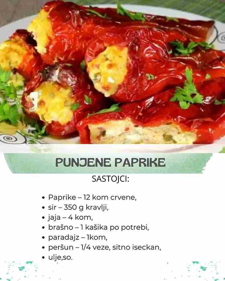 Paprike punjene jajima i sirom