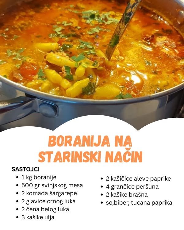 Boranija na južnjački način, recept starih kuvara – Neodoljivo ukusna!