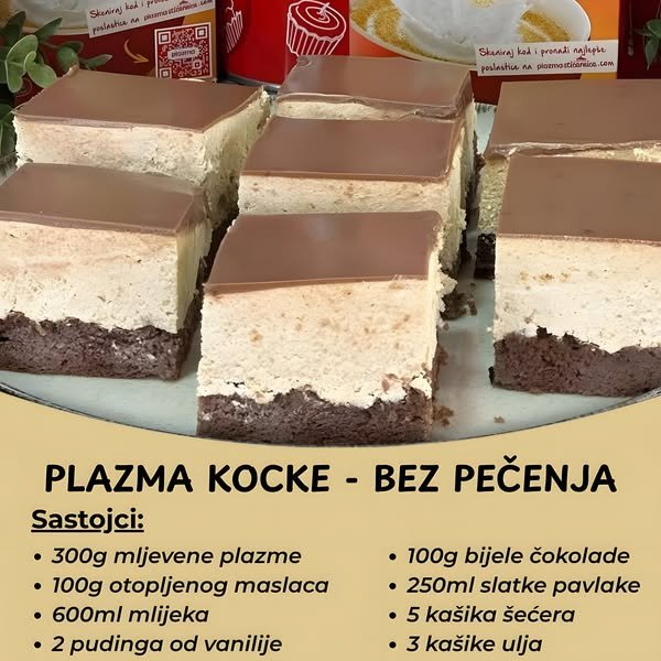 PLAZMA KOCKE – Savršen domaći kolač bez pečenja!
