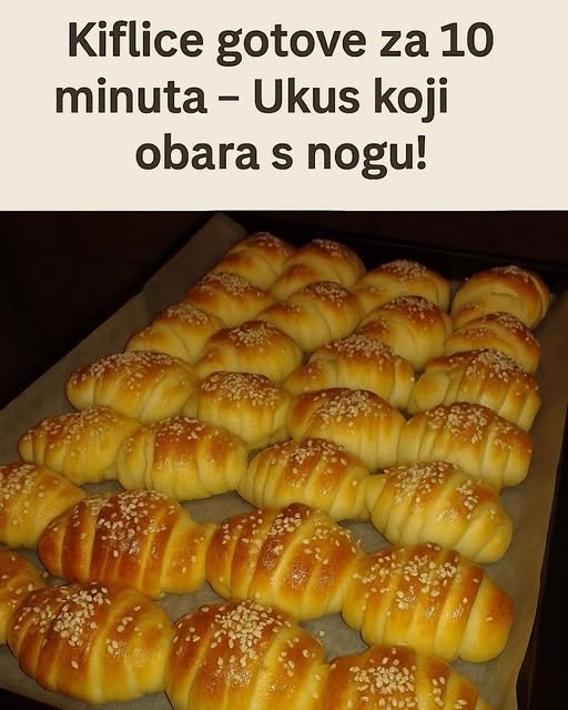 SVI LUDE ZA OVIM RECEPTOM: Kiflice na potpuno drugi način, gotove za 10 minuta