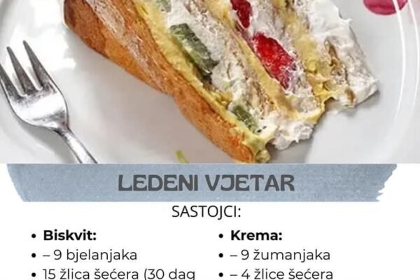 LEDENI VJETAR: Mnogi su se oduševiti, zato isprobajte ovaj recept!