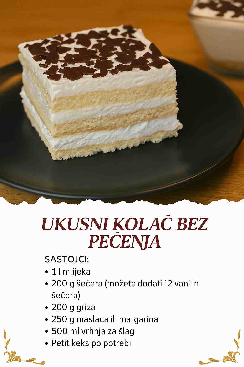 Ovaj kolač bez pečenja osvaja na prvi zalogaj – Napravi ga u par koraka!