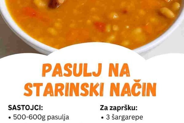 Tradicionalni pasulj na starinski način – Omiljeno jelo na kašike Tradicionalni pasulj na starinski način – Omiljeno jelo na kašike