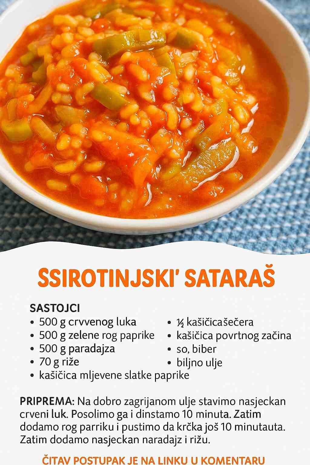 Najukusniji recept za LJETNI SATARAŠ