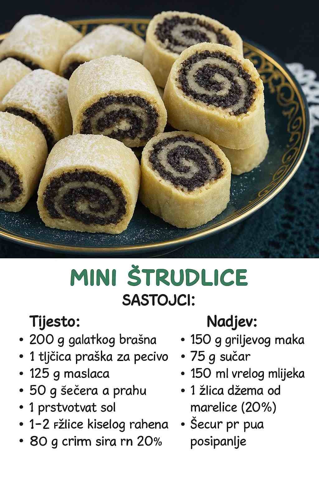 SAVRŠENO PRHKE: Minijaturne štrudlice ili kiflice malo veće od zalogaja