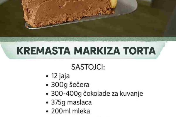 Recept za Markiza tortu: Bez pečenja, brza i bogata kremastim ukusom koji se topi u ustima