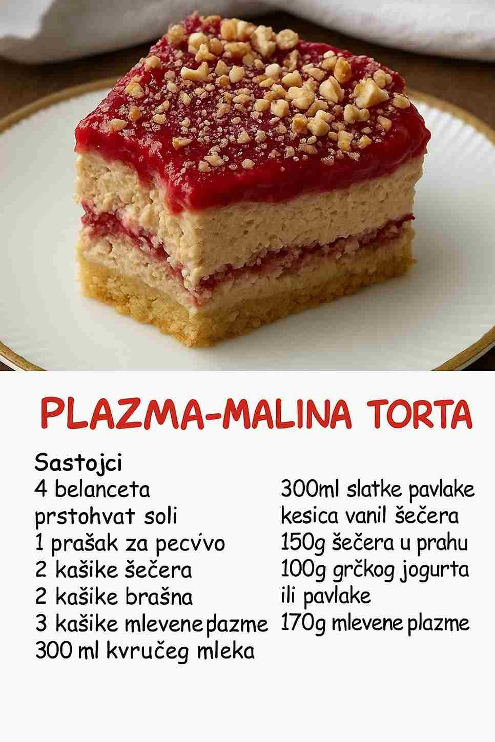 Plazma-malina fantazija – Lagana, kremasta i neodoljiva!