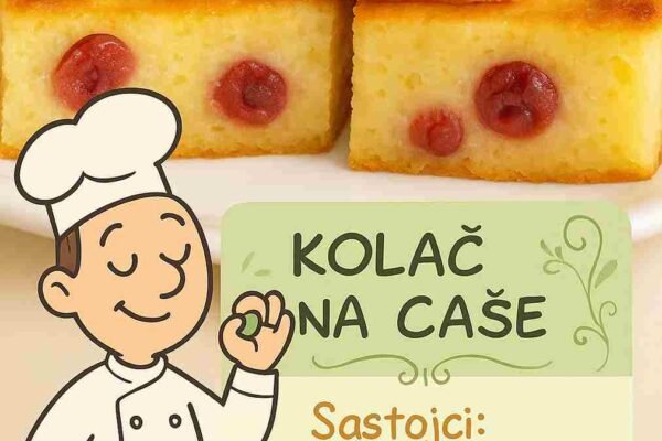KOLAČ NA ČAŠE, BEZ VAGE, BEZ MIKSERA