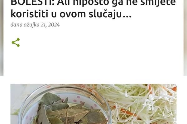 LOVOR LIJEČI ČAK 6 OPASNIH BOLESTI: Ali nipošto ga ne smijete koristiti u ovom slučaju…