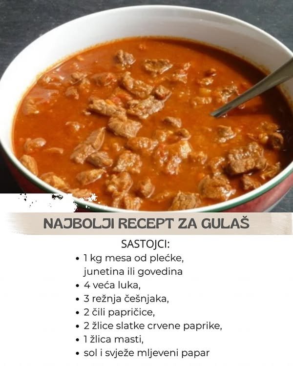 Otkako sam probala ovaj GULAŠ svi drugi recepti su otpali: Ubjedljivo najbolji gulaš koji morate isprobati