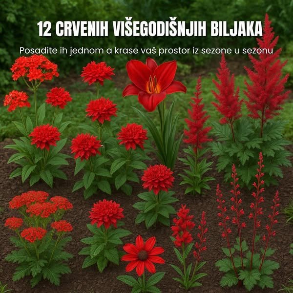 12 crvenih višegodišnjih biljaka za vaš vrt