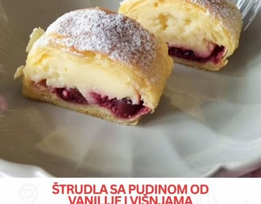 Štrudla sa pudingom i višnjama – Nikad više nećete kupiti drugi kolač!