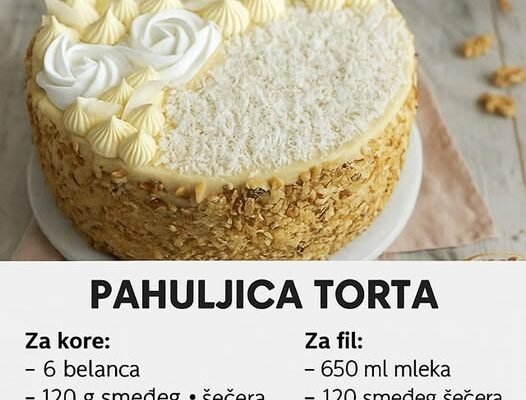 Nije ni malo zahtevna, brzo i jednostavno se pravi, a zaista je prefina- Pahuljica torta