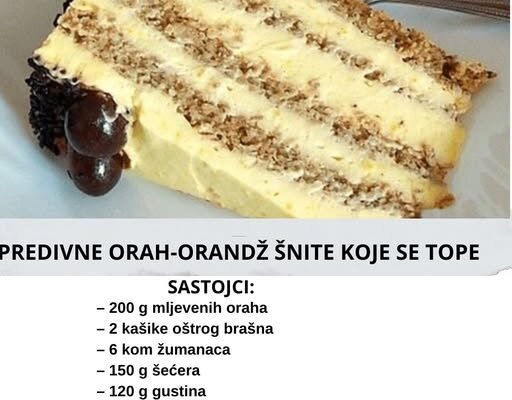PREDIVNE ORAH-ORANDŽ ŠNITE KOJE SE TOPE U USTIMA
