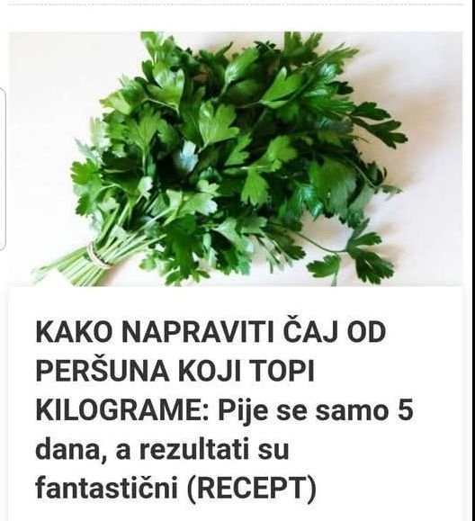 KAKO NAPRAVITI ČAJ OD PERŠUNA KOJI TOPI KILOGRAME: Pije se samo 5 dana, a rezultati su fantastični (RECEPT)