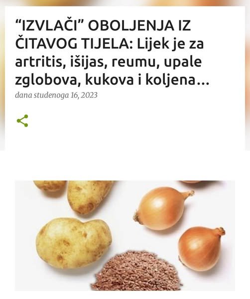 “IZVLAČI” OBOLJENJA IZ ČITAVOG TIJELA: Lijek je za artritis, išijas, reumu, upale zglobova, kukova i koljena…