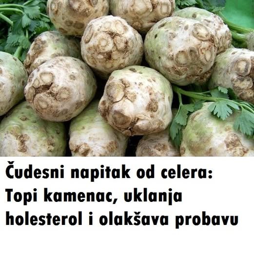 Čudesni napitak od celera: Topi kamenac, uklanja holesterol i olakšava probavu