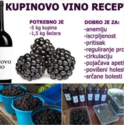 KUPINOVO VINO KAO LEK | RECEPT
