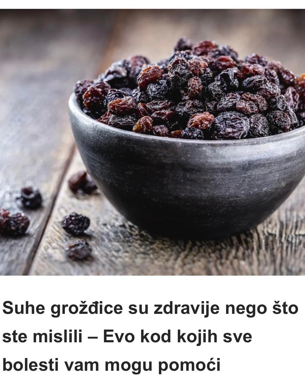 Suhe grožđice su zdravije nego što ste mislili – Evo kod kojih sve bolesti vam mogu pomoći