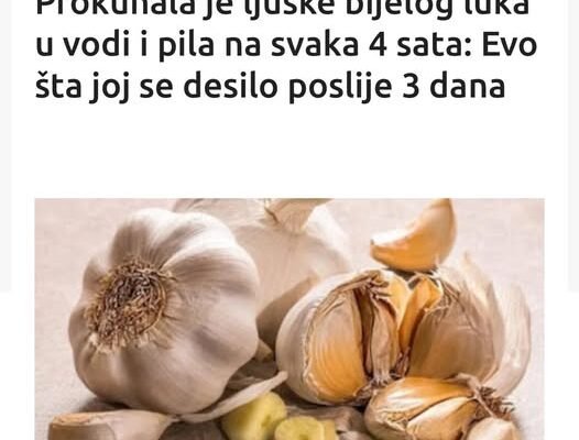 Prokuhala je ljuske bijelog luka u vodi i pila na svaka 4 sata: Evo šta joj se desilo poslije 3 dana