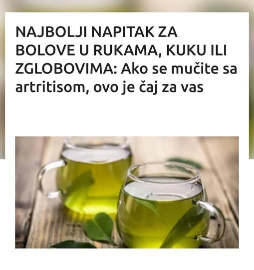 NAJBOLJI NAPITAK ZA BOLOVE U RUKAMA, KUKU ILI ZGLOBOVIMA: Ako se mučite sa artritisom, ovo je čaj za vas
