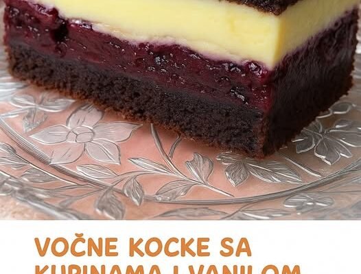Vocne kocke sa kupinama i vanilijom