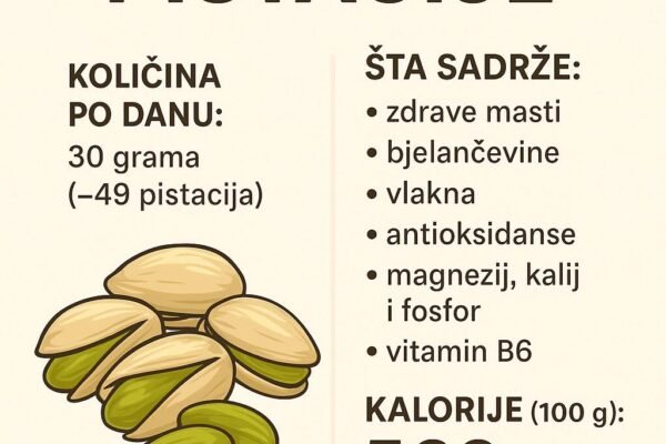 Pistacije najzdravija grickalica na svijetu koja uništava holesterol, jača imunitet, štite od raka…