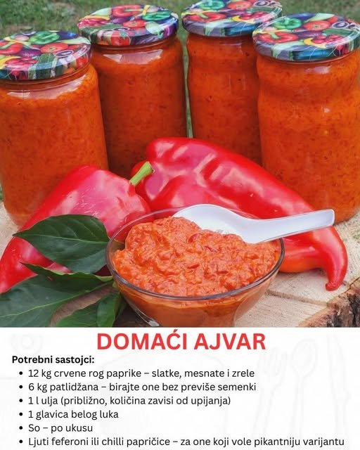 Pravi domaći ajvar bez greške – Probajte i uverite se!