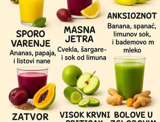 PRIR0DNI S0K0VI ZA B0LJE ZDRAVLJE: PR0BAVA, masna jetra, anksioznost, zatvor, VIS0K krvni pritisak i B0L u zglobovima