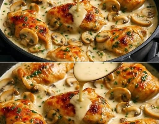 KREMASTA PILETINA SA GLJIVAMA .. S0ČNA, brza i NEVJER0VATN0 ukusna