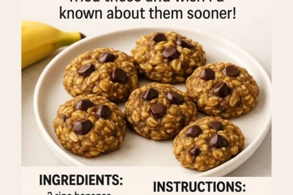 Kolačići od banane i ovsa sa 3 sastojka 🍌✨