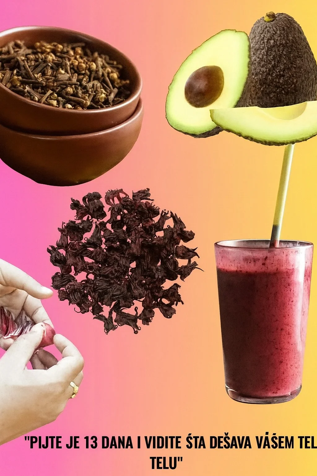 ☕ Kako ga pitiPopijte 1 šolju ujutro na prazan stomak.Popijte 1 šolju navečer prije spavanja.Nastavite 13 uzastopnih dana, a zatim napravite kratku pauzu.Dosljednost je ključna – mali dnevni rituali često dovode do trajnih rezultata u pogledu zdravlja. 🌱🌟 Potencijalne koristiOva prirodna mješavina može ponuditi niz blagih, potpornih efekata za tijelo: ✅ Podržava zdravu ravnotežu šećera u krvi – može pomoći u prirodnoj regulaciji glukoze. ✅ Podstiče glatkiju cirkulaciju – klinčić i hibiskus poznati su po poboljšanju protoka krvi. ✅ Pomaže funkciji jetre – spojevi sjemenki avokada pomažu u smanjenju upale i podržavaju detoksikaciju. ✅ Podržava ravnotežu krvnog pritiska – prirodni diuretički učinak pomaže ublažiti napetost u krvnim sudovima. ✅ Podstiče ukupnu vitalnost i energiju – zahvaljujući bogatom sadržaju antioksidansa. 💚 Zašto djelujeSjemenke avokada: Bogate flavonoidima i rastvorljivim vlaknima, podržavaju probavu i zdravlje srca.Cvijet hibiskusa: Prirodno pomaže u čišćenju krvi i održavanju normalne razine kolesterola.Klinčić: Sadrži eugenol, spoj s antibakterijskim i protuupalnim svojstvima.Zajedno stvaraju sinergijski tonik koji podržava cirkulaciju, detoksikaciju i cjelokupno blagostanje – prirodno. ⚠️ Blago opreznoIako je ovo piće prirodno, umjerenost je neophodna:Izbjegavajte prekomjernu konzumaciju – jedna ili dvije šoljice dnevno su idealne.Ako ste trudni, dojite ili uzimate lijekove za krvni pritisak ili dijabetes, prvo se posavjetujte sa svojim ljekarom. Slušajte svoje tijelo – prekinite ako osjetite nelagodu. Završne misliPriroda često skriva svoj najbolji lijek na najjednostavnijim mjestima – čak i unutar nečega što bacimo.Infuzija sjemenki avokada je skromno, prirodno piće koje može pomoći u smanjenju upale, podršci jetri, uravnoteženju šećera u krvi i poboljšanju cirkulacije. Isprobajte ovaj blagi 13-dnevni ritual, ostanite hidrirani i uparite ga sa zdravom ishranom za najbolje rezultate.Ponekad pravo iscjeljenje počinje jednom jednostavnom navikom. SEO ključne riječi: čaj od sjemenki avokada, prednosti sjemenki avokada, prirodni napitak za detoks jetre, infuzija hibiskusa i klinčića, kućni lijek za cirkulaciju, prirodni napitak za dobrobit. Zamislite da otkrijete da nešto što ste godinama bacali zapravo može biti jedan od najmoćnijih darova prirode za vaše zdravlje. Da – sjemenka avokada, često zanemarena, puna je hranjivih tvari, antioksidansa i spojeva koji mogu pomoći u podršci vašem srcu, jetri i ukupnoj vitalnosti. Ovaj jednostavni domaći napitak, inspiriran tradicionalnim praksama dobrobiti, kombinira sjemenke avokada, cvijet hibiskusa i klinčiće – tri prirodna sastojka koji zajedno djeluju na pročišćavanje, uravnoteženje i energiziranje vašeg tijela iznutra. Istražimo kako ga pripremiti, njegove blage prednosti i kako ga sigurno uživati. Šta vam je potrebno1 naribana sjemenka avokada1 šaka cvjetova hibiskusa (flor de Jamaica)1 šaka klinčića3 šolje vodePriprema korak po korakSitno naribajte sjemenku avokada (možete koristiti rende za sir).Stavite sjemenku, cvjetove hibiskusa i klinčiće u malu posudu.Dodajte 3 šolje vode.Lagano prokuhajte i kuhajte na laganoj vatri 15 minuta.Procijedite i poslužite toplo.Dobit ćete mirisni, crvenkasti biljni napitak koji je istovremeno osvježavajući i duboko hranjiv. Kako ga pitiPopijte 1 šolju ujutro na prazan stomak.Popijte 1 šolju navečer prije spavanja.Nastavite 13 uzastopnih dana, a zatim napravite kratku pauzu.Dosljednost je ključna – mali dnevni rituali često dovode do trajnih rezultata u pogledu zdravlja. Potencijalne koristiOva prirodna mješavina može ponuditi niz blagih, podržavajućih efekata za tijelo: Podržava zdravu ravnotežu šećera u krvi – može pomoći u prirodnoj regulaciji glukoze. Podstiče glatkiju cirkulaciju – klinčići i hibiskus poznati su po poboljšanju protoka krvi. Pomaže funkciji jetre — spojevi sjemenki avokada pomažu u smanjenju upale i podržavaju detoksikaciju. Podržava ravnotežu krvnog pritiska — prirodni diuretički učinak pomaže ublažiti napetost u krvnim sudovima. Promoviše ukupnu vitalnost i energiju — zahvaljujući bogatom sadržaju antioksidansa. Zašto djelujeSjemenke avokada: Bogate flavonoidima i rastvorljivim vlaknima, podržavaju probavu i zdravlje srca.Cvijet hibiskusa: Prirodno pomaže u čišćenju krvi i održavanju normalne razine holesterola.Kanfilić: Sadrži eugenol, spoj s antibakterijskim i protuupalnim svojstvima.Zajedno stvaraju sinergijski tonik koji podržava cirkulaciju, detoksikaciju i cjelokupno blagostanje — prirodno. Blago opreznoIako je ovo piće prirodno, umjerenost je neophodna:Izbjegavajte prekomjernu konzumaciju — idealno je jedna ili dvije šoljice dnevno.Ako ste trudni, dojite ili uzimate lijekove za krvni pritisak ili dijabetes, prvo se posavjetujte sa svojim ljekarom.Slušajte svoje tijelo — prekinite ako osjetite nelagodu. Završne misliPriroda često skriva svoj najbolji lijek na najjednostavnijim mjestima – čak i unutar nečega što bacimo.Infuzija sjemenki avokada je skromno, prirodno piće koje može pomoći u smanjenju upale, podršci jetri, uravnoteženju šećera u krvi i poboljšanju cirkulacije.Isprobajte ovaj blagi 13-dnevni ritual, ostanite hidrirani i uparite ga sa zdravom ishranom za najbolje rezultate.Ponekad pravo iscjeljenje počinje jednom jednostavnom navikom.